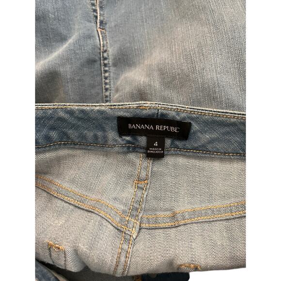 Banana Republic Womens Button Front Raw Hem Pencil Skirt Size 4 - Picture 5 of 7